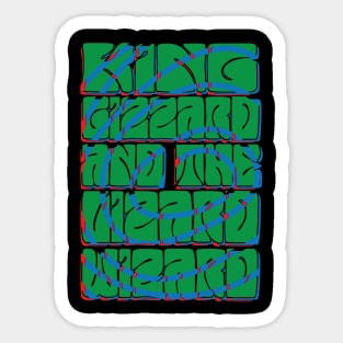 King Gizzard & the Lizard Wizard // Typography Design Sticker